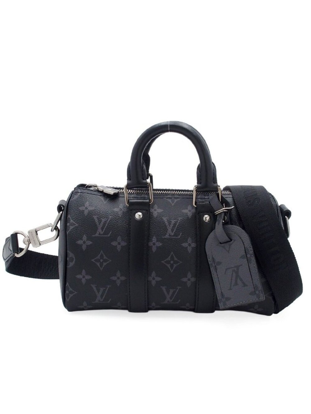 Louis Vuitton Keepall Bandouliere 25 Black Monogram Eclipse 2-Way Shoulder Bag